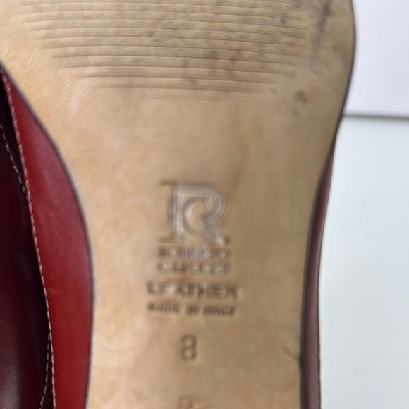 Roberto Capucci Vntage Heels with Low Chunky Heel and Square Toe Design - Picture 10 of 11